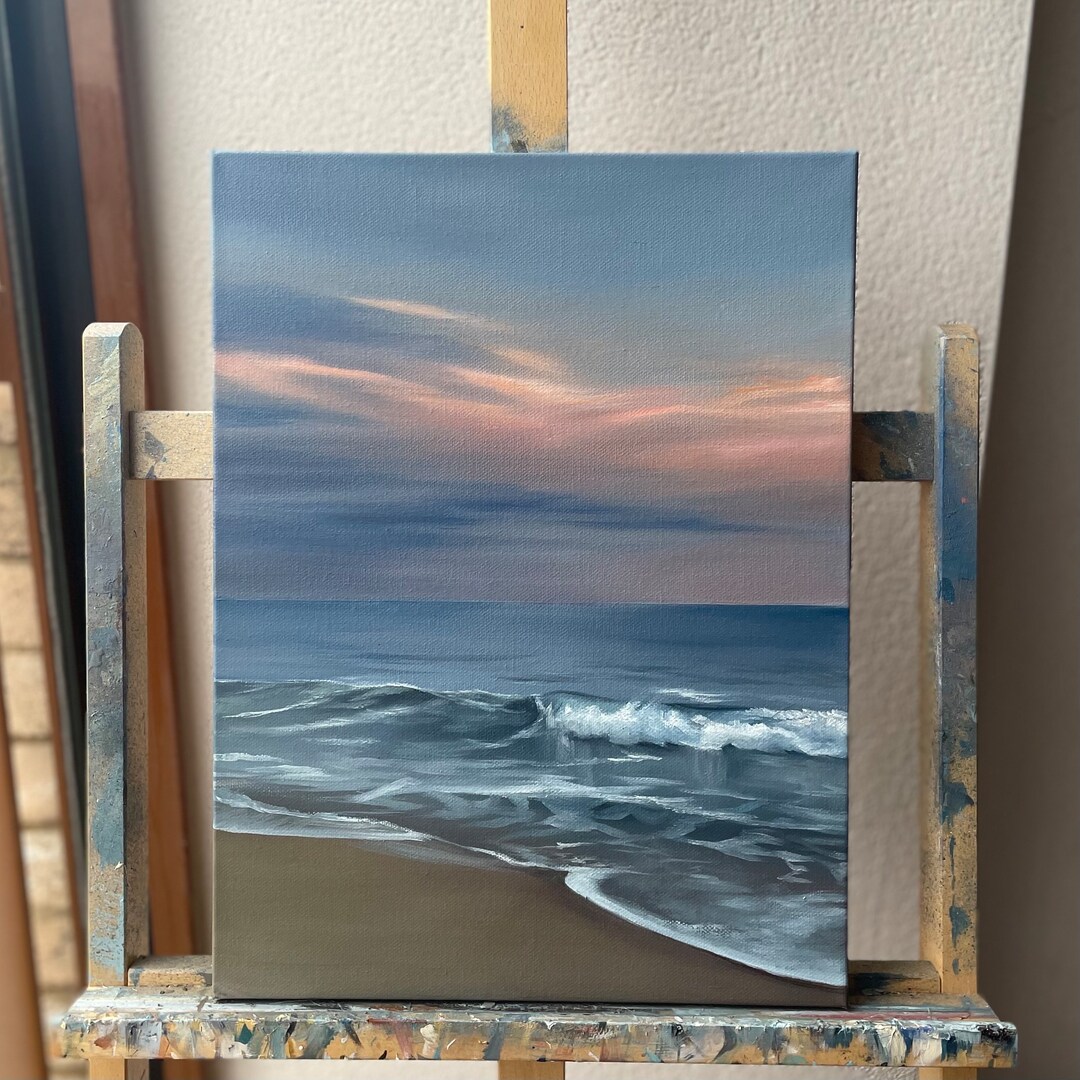 Original 12x17 Oil Painting last Light on Stretched Canvas Etsy