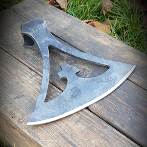 Dane Ax - hand forged reproduction of found from Jutland, Perforated Blade, Viking Axe
