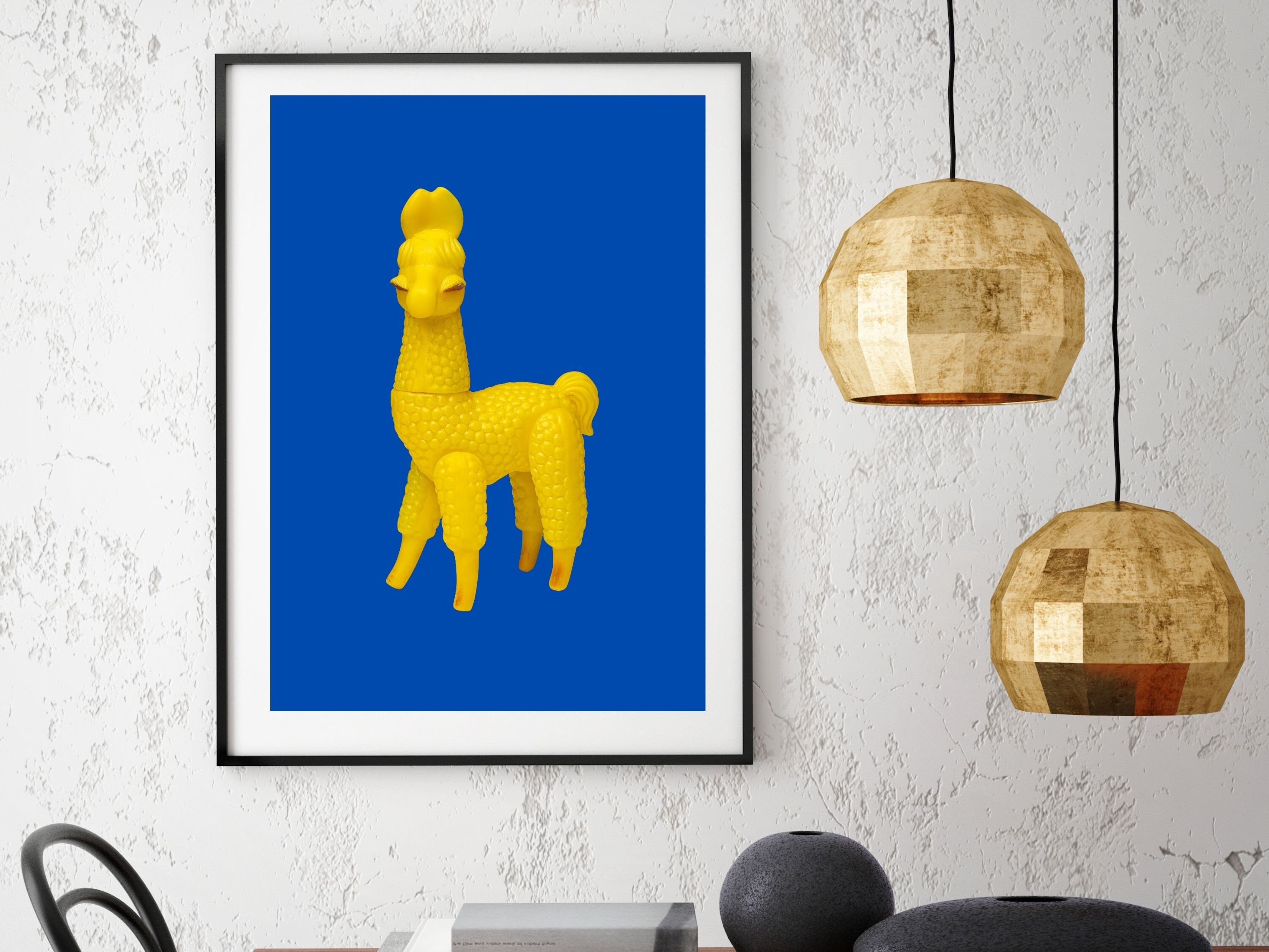 Llama Printable Wall Art / Nursery Wall Art / Vintage Toy / Printable Poster / Blue / Wall Decor ...