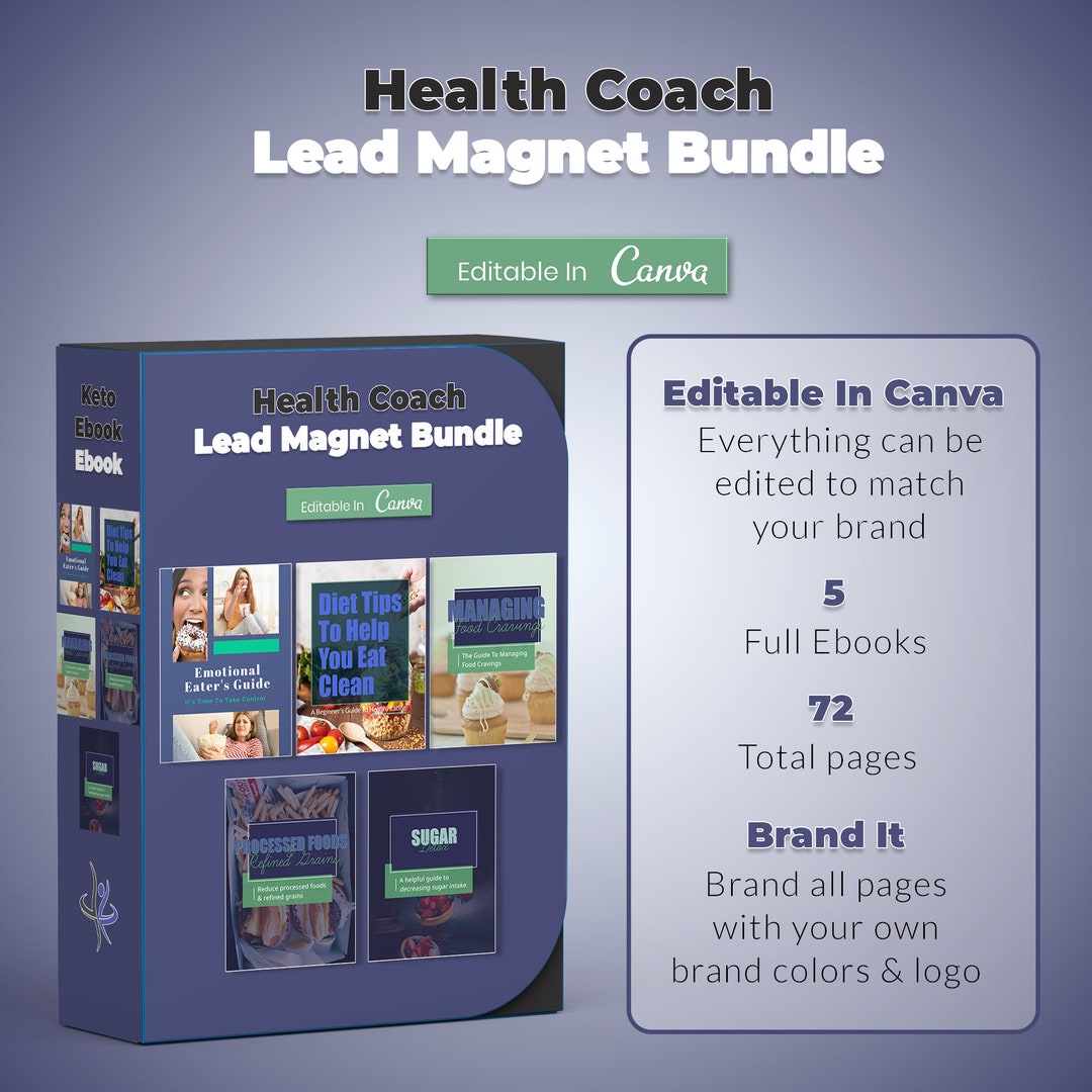 Canva Editable Health Coach Lead Magnet Bundle - Etsy