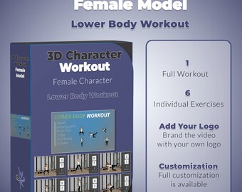 3D Female Character - Lower Body Workout