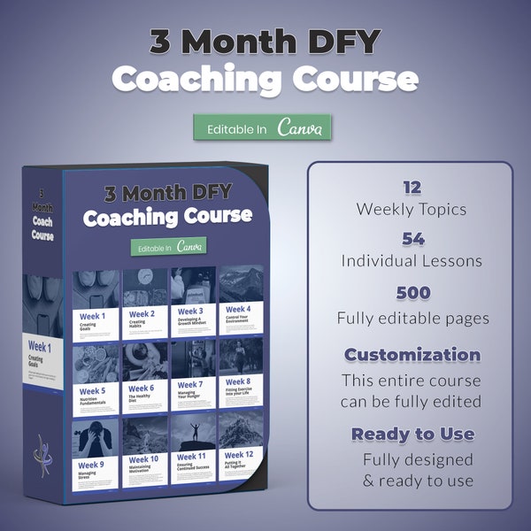 DFY Health Coach Course - Canva Template