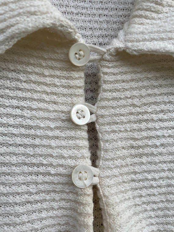 L/ Large 40s / 50s Jantzen Cotton Ribbed Polo Pla… - image 4