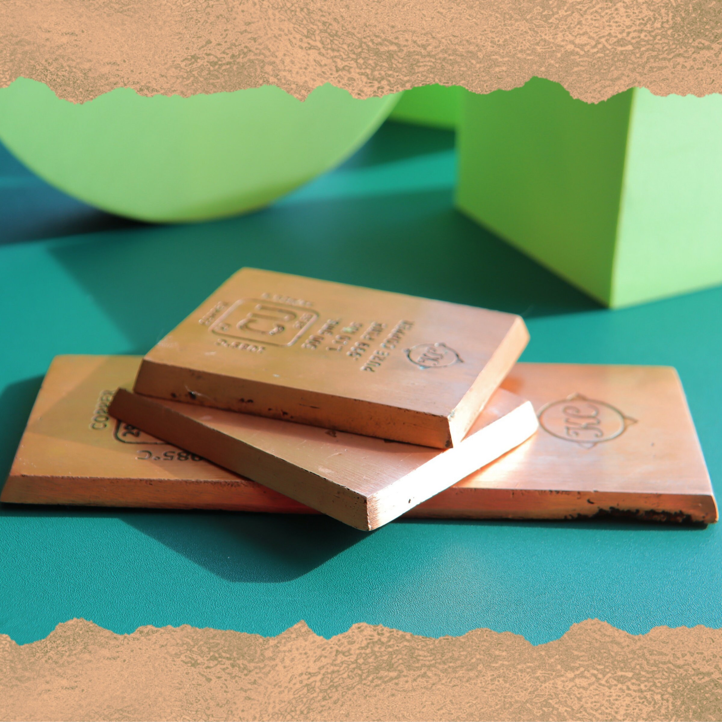 Pure Copper Bar Periodic Table Element Design 2 Sizes Etsy