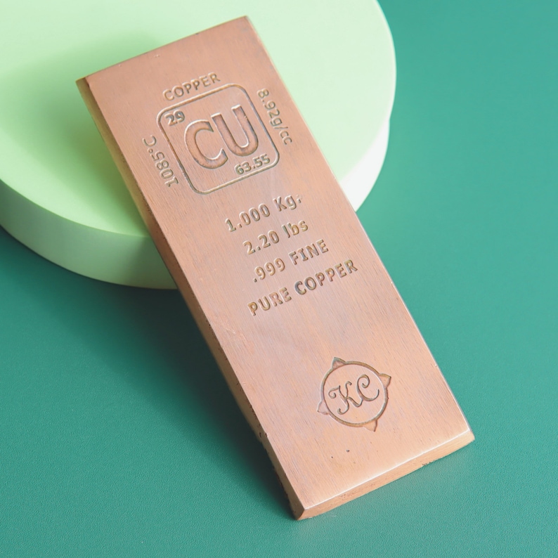 Pure Copper Bar Periodic Table Element Design 2 Sizes Etsy
