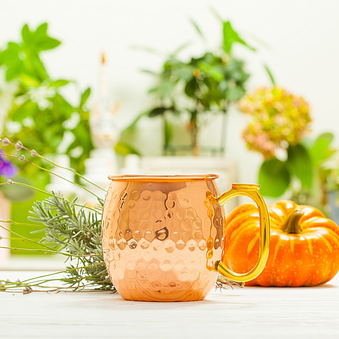 Moscow Mule Pure Copper Mugs With Brass Handle Set of 2 Etsy