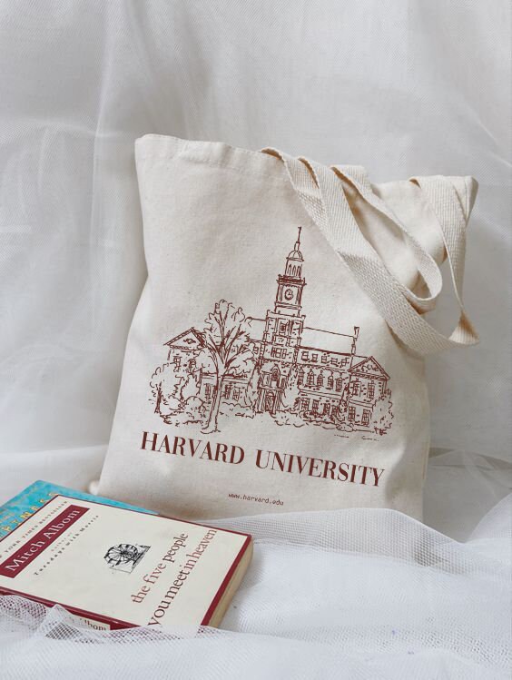 Harvard University Tote Bag Canvas Tote Bag. Etsy