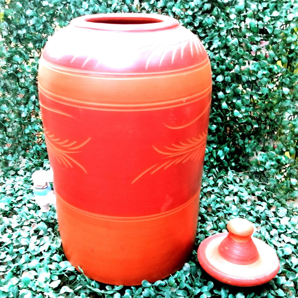 Clay Water Filter with Two Clay Cups Dinner Table Water Etsy