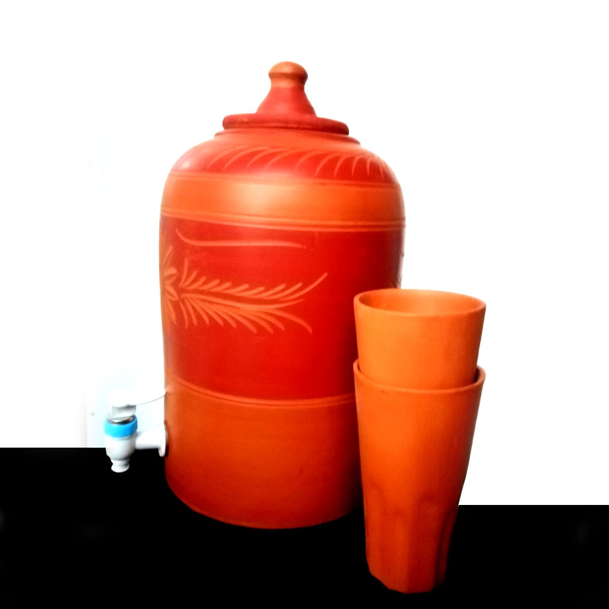 Clay Water Filter with Two Clay Cups Dinner Table Water Etsy
