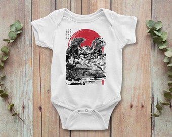 Godzilla Art Boy Girl Infant Bodysuit Warm Baby Onesies White Godzilla Art Boy Girl Infant Bodysuit Warm Baby Onesies White