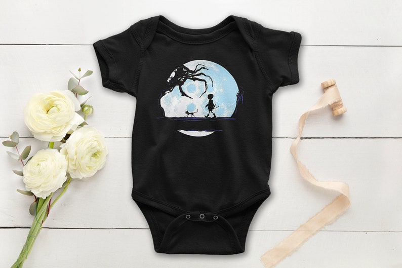Baby Onepiece Firts Birthday Baby Gift Baby Birthday Baby Shower Coraline Neil Gaiman Baby Bodysuit