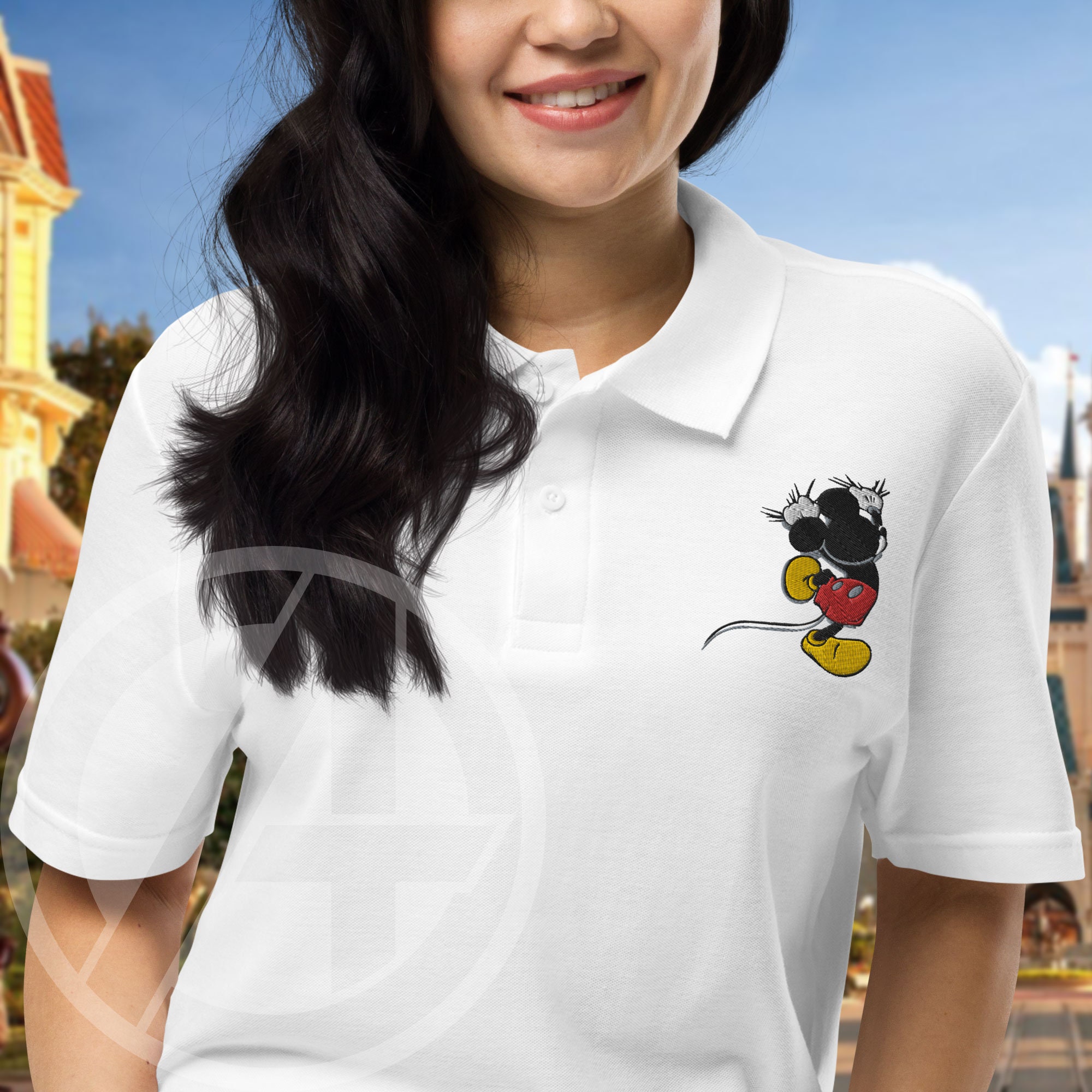 Mickey Mouse Embroidered Tshirt. Disney Micky Tee
