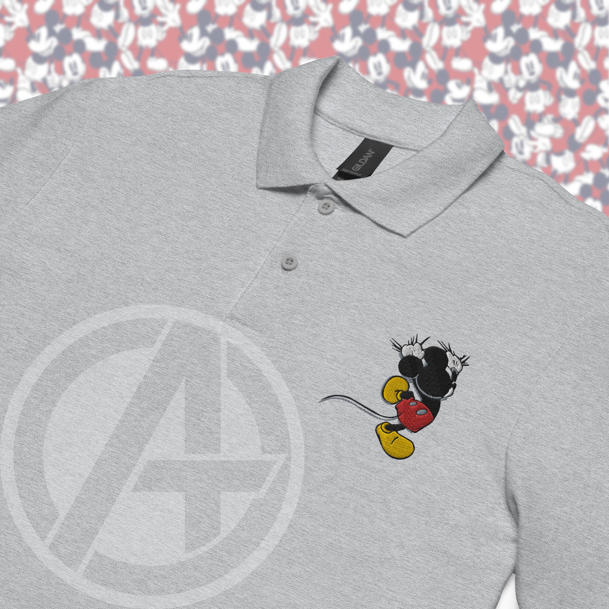Mickey Mouse Embroidered Tshirt. Disney Micky Tee