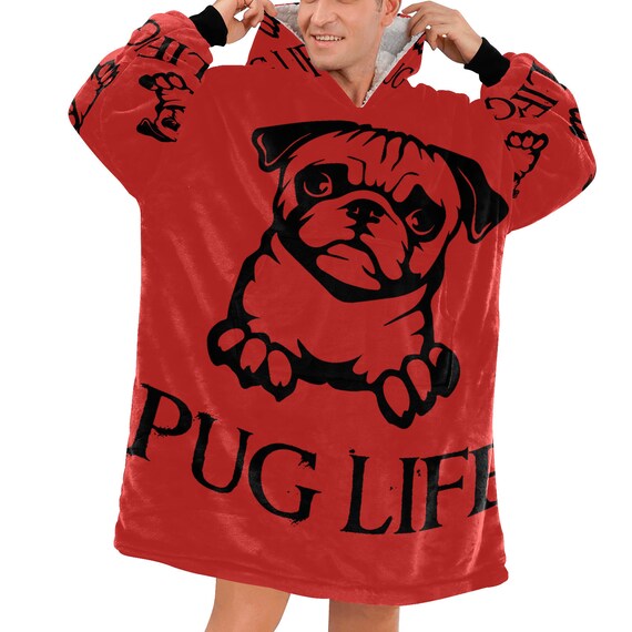 Pug Life Hooded blanket Pug Life Hooded blanket