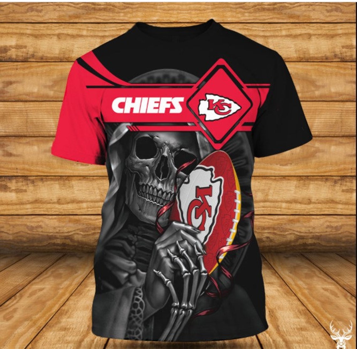 Personalisierte Kansas City Chielfs NFL Schädel Hoddie | Etsy