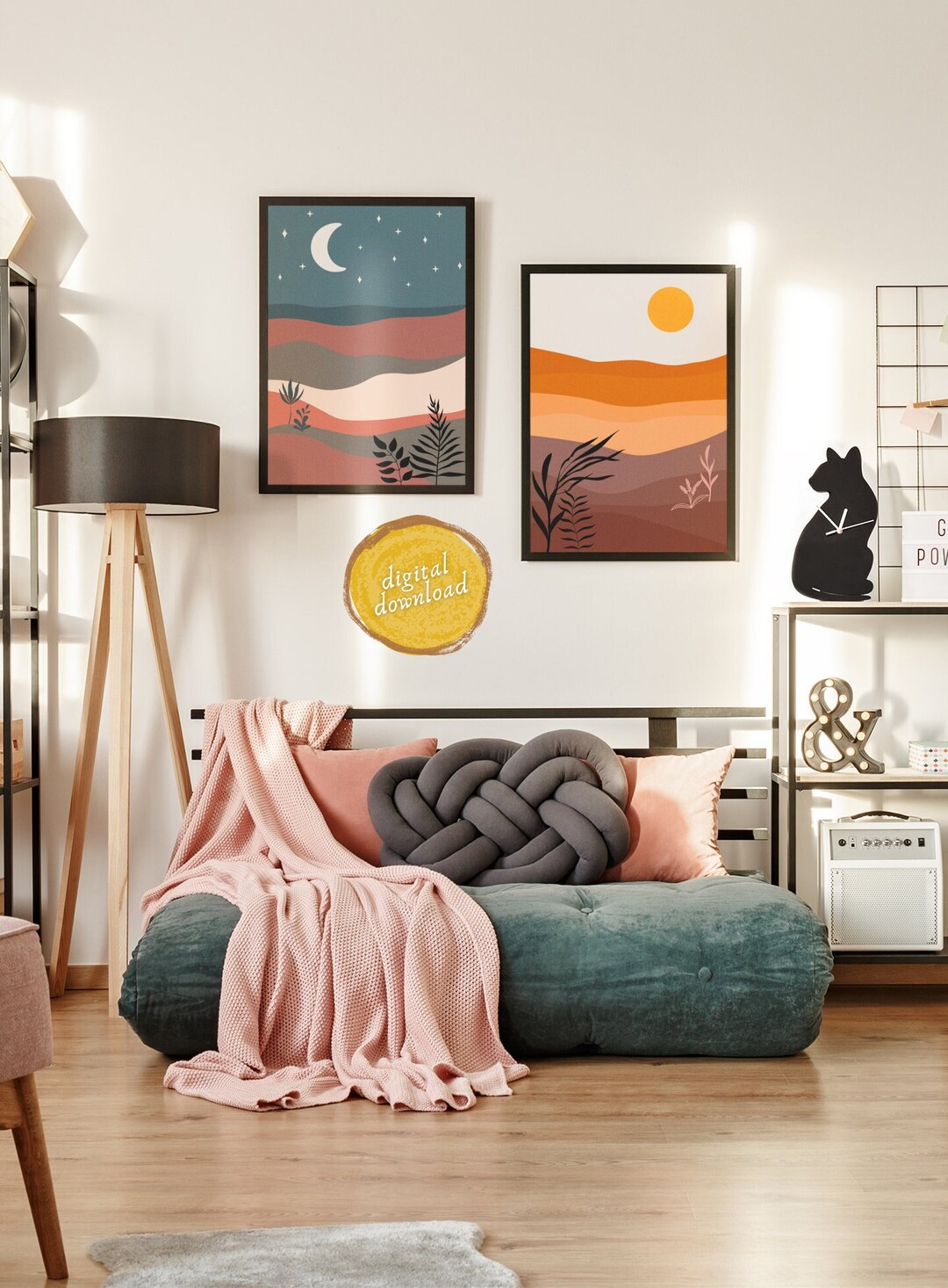 Boho Landscape Wall Art Boho Printable Wall Art Boho Decor Etsy