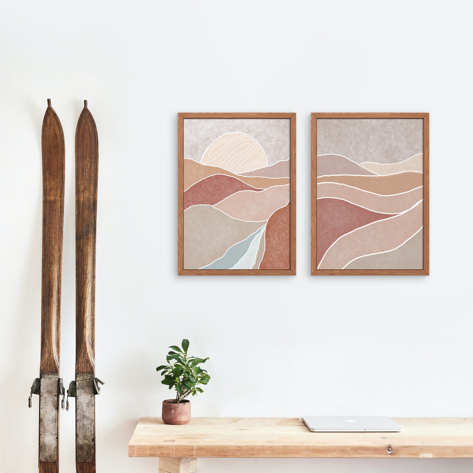 Boho Landscape Wall Art, Boho Printable Wall Art, Boho Decor, Boho