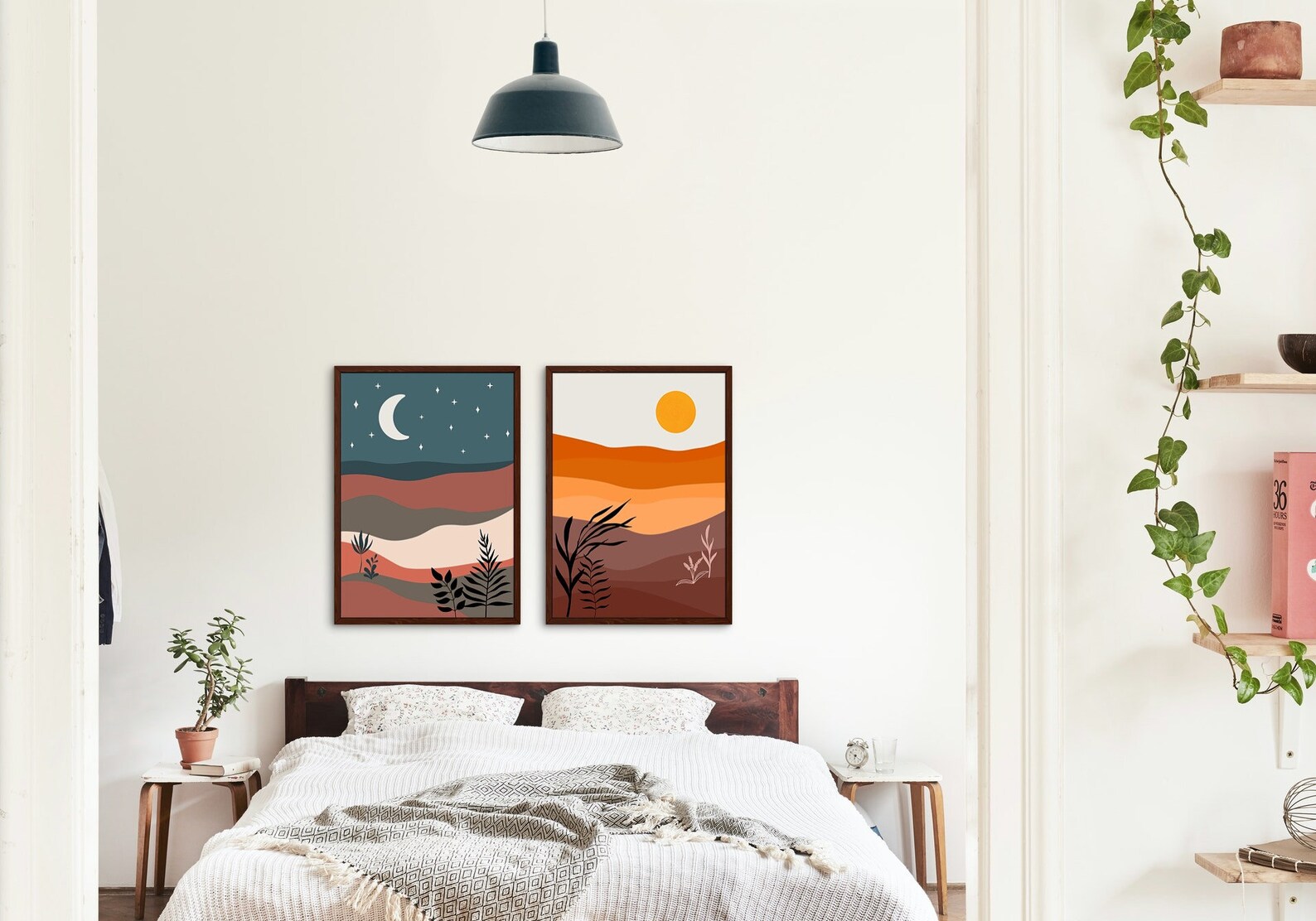 Boho Landscape Wall Art Boho Printable Wall Art Boho Decor Etsy