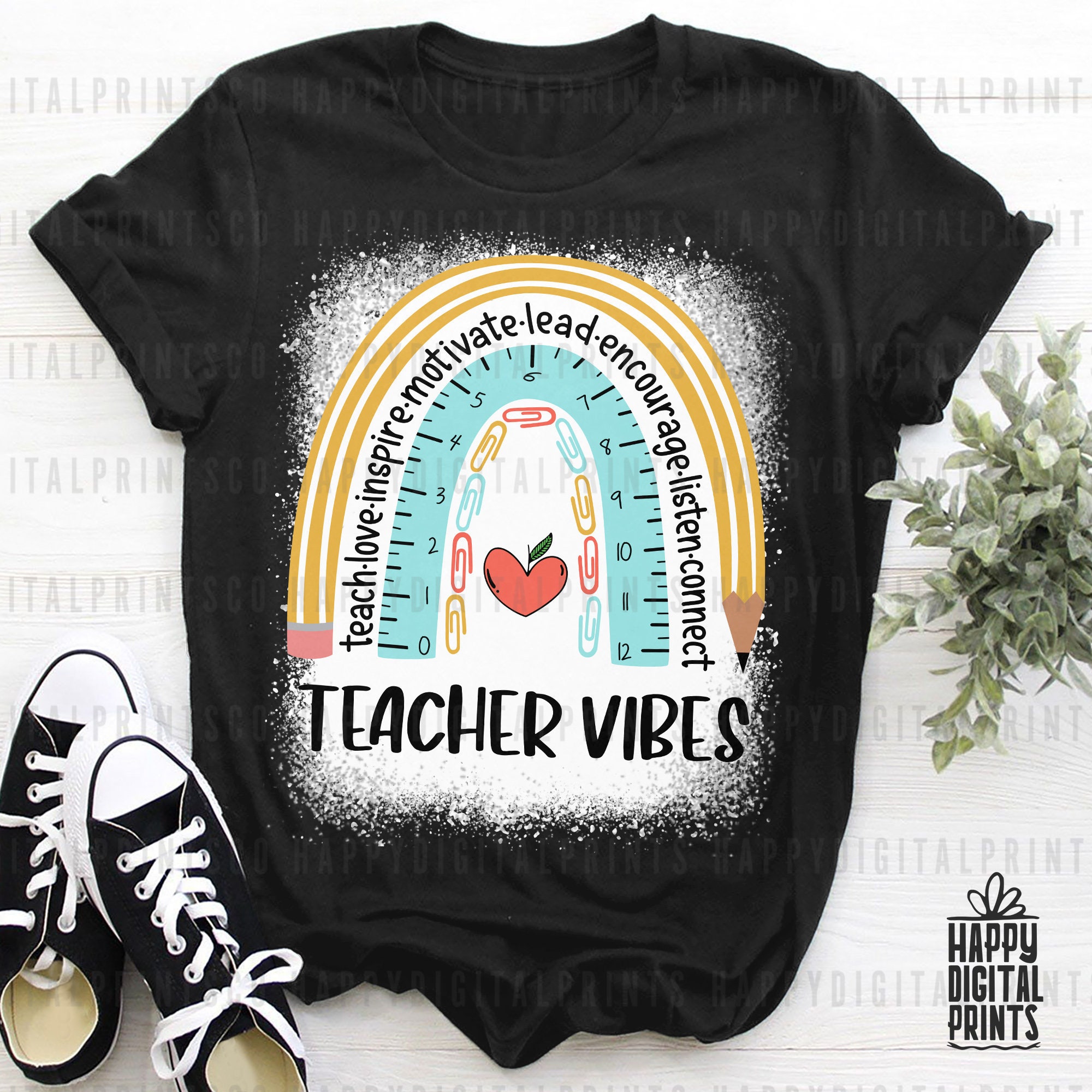Download Teacher Rainbow SVG Teacher Vibes Svg Teacher Rainbow Bleach | Etsy