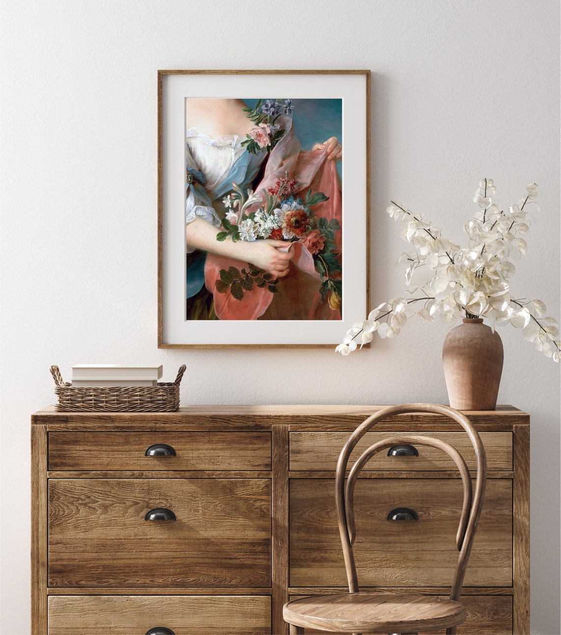 Victorian Woman With Flowers Altered Antique Portrait Painting ...