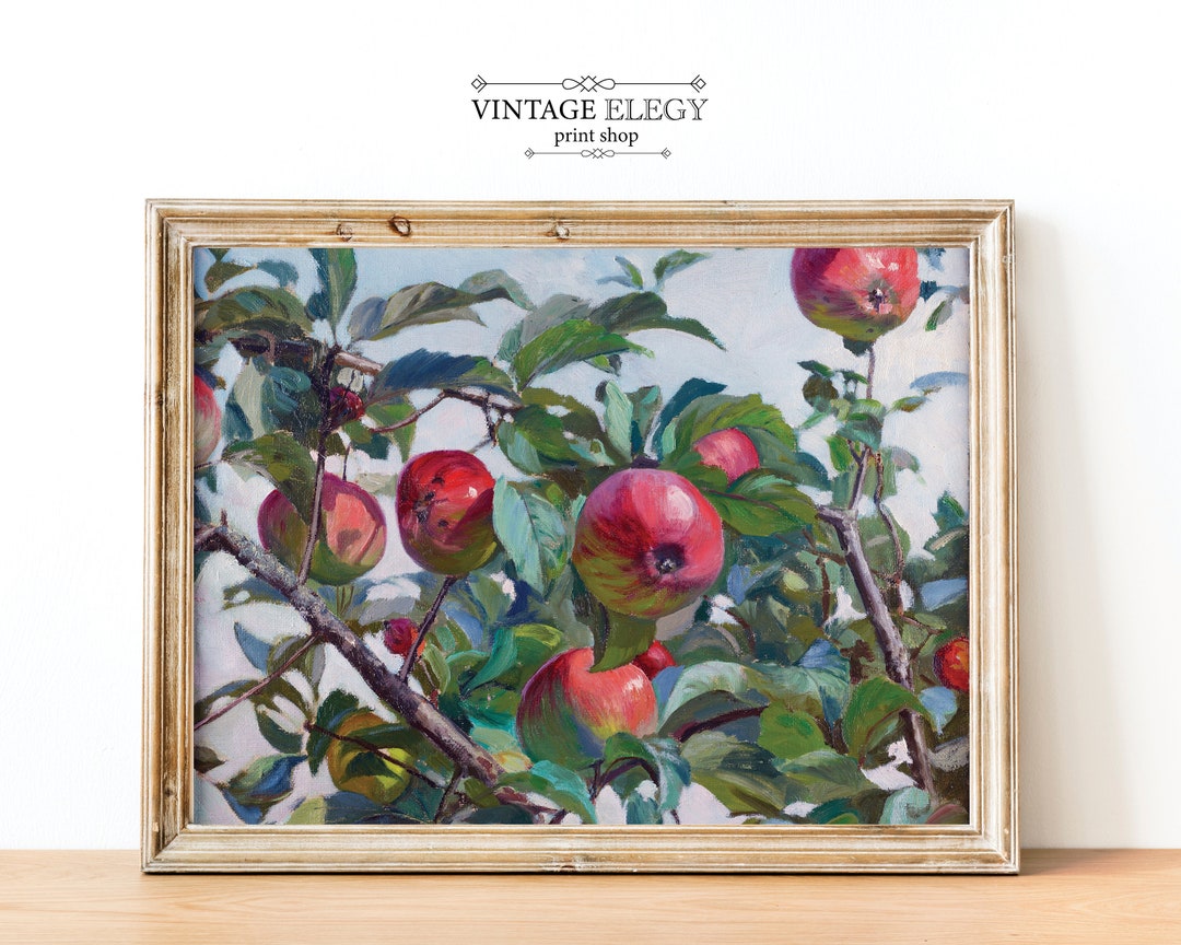 Apple Tree Still Life Painting | Kitchen Wall Art | French Farmhouse ...