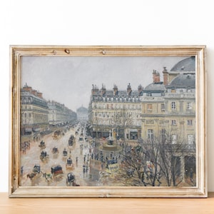 French Paris Antique Cityscape Painting | Vintage French Inspired Wall Art |  DIGITAL PRINT Wall Art