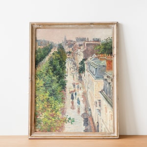French Paris Antique Cityscape Painting | Vintage French Inspired Wall Art | DIGITAL PRINT Wall Art