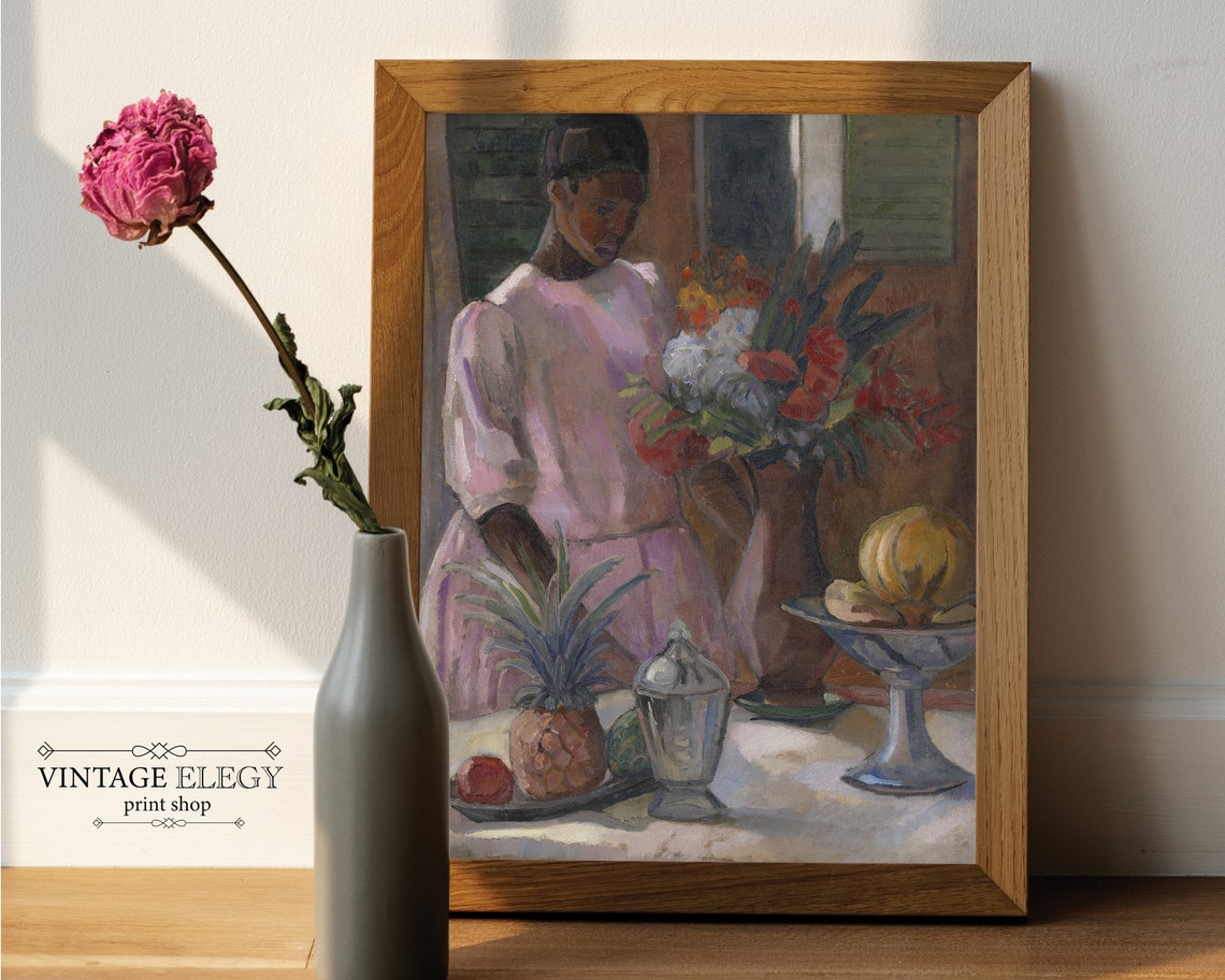 Portrait of a Black Woman Vintage Oil Painting DIGITAL - Etsy