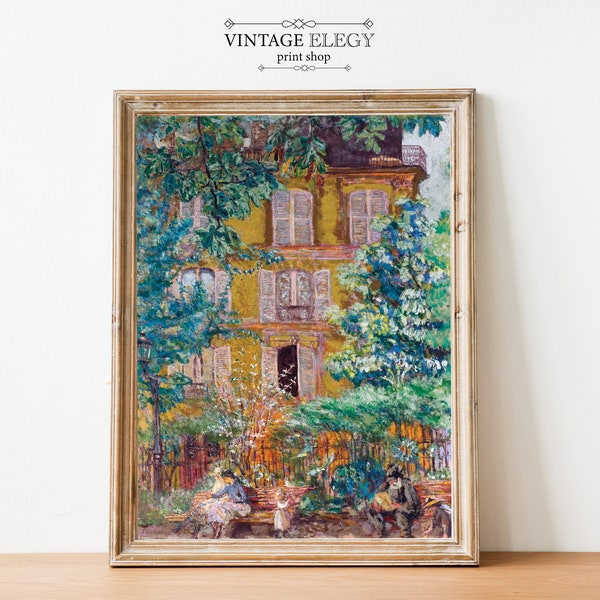 French Paris Antique Cityscape Painting | Vintage French Inspired Wall Art | DIGITAL PRINT Wall Art