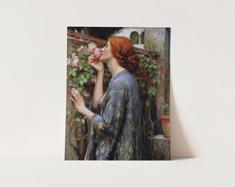 希少　フランスアンティーク　肖像画　油絵　女性　薔薇 il_340x270.3632618205_aipq.jpg