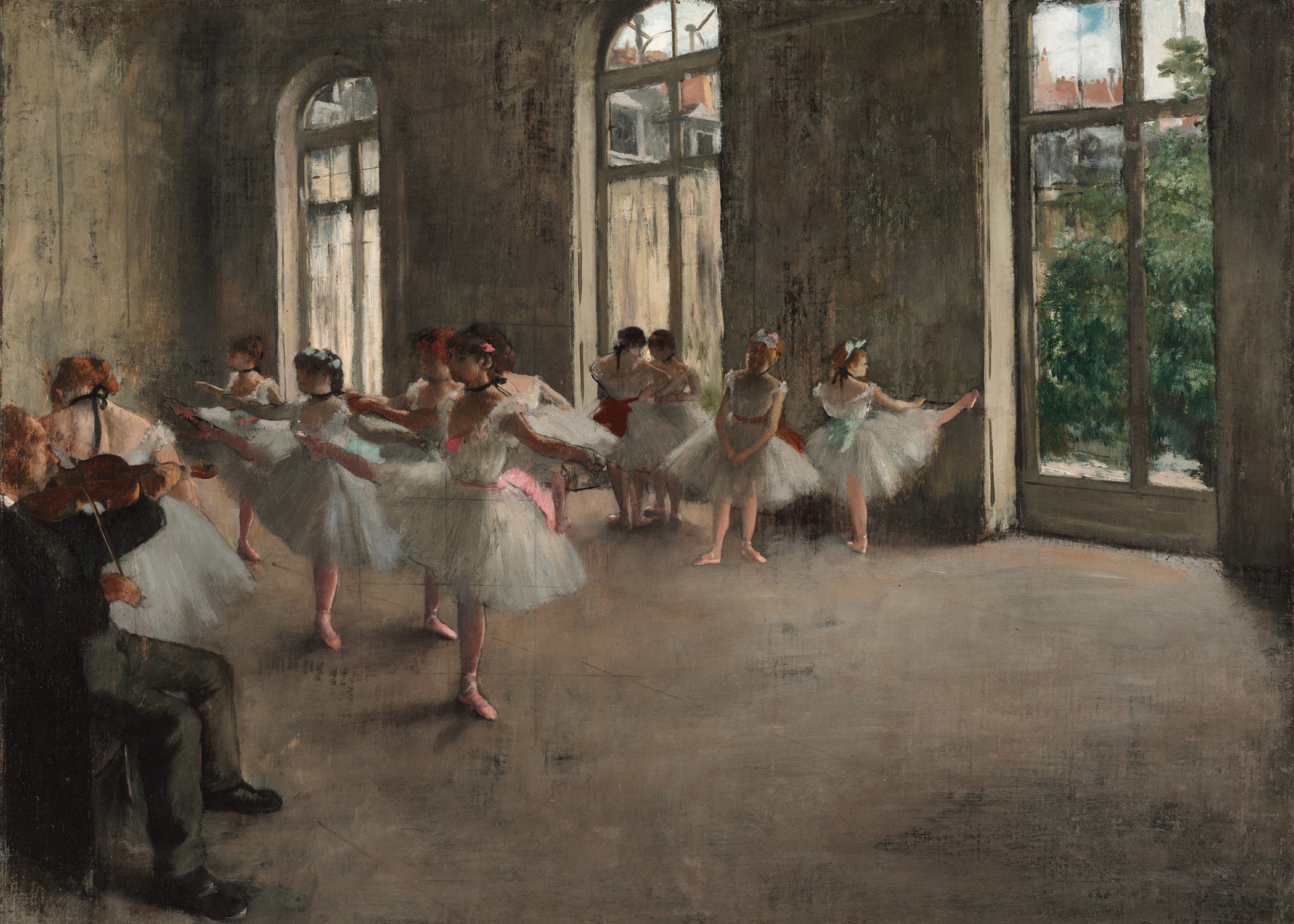 Ballet Dancers Antique French Inspired Art Print Oil Etsy