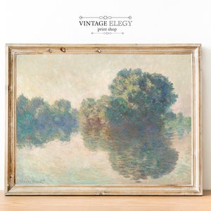 French Country Cottage Landscape | Farmhouse Wall Art | Vintage Painting | DIGITAL PRINT Wall Art