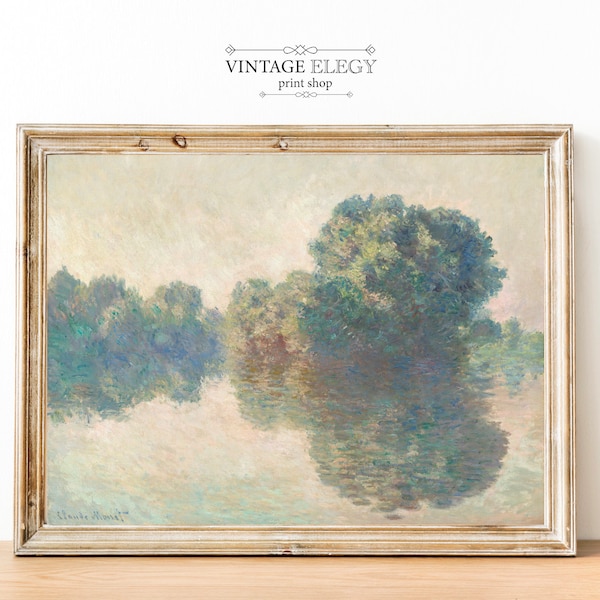 Paisaje de casa de campo francés / Arte de pared de granja / Pintura vintage / IMPRESIÓN DIGITAL Arte de pared