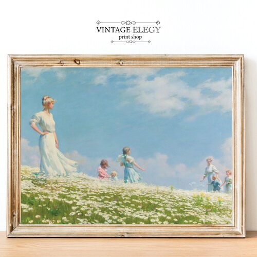 Vintage French Country Cottage Garden Painting French Etsy