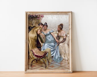 Victorian Woman Altered Antique Portrait Art | Whimsical Vintage Art | Antique Woman Painting | Bridgerton | DIGITAL PRINT Wall Art