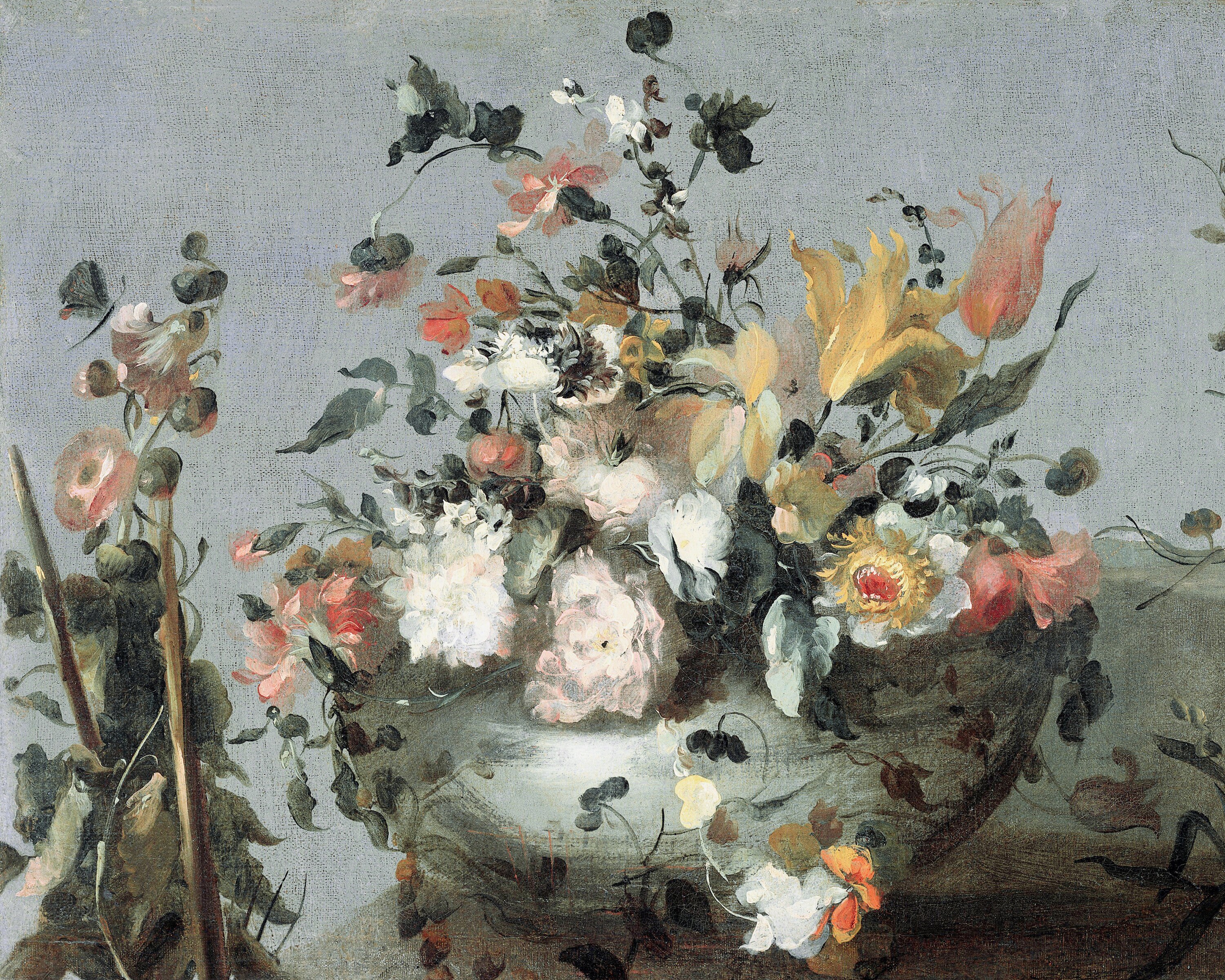 Vintage French Country Cottage Roses Flower Painting | French Antique ...