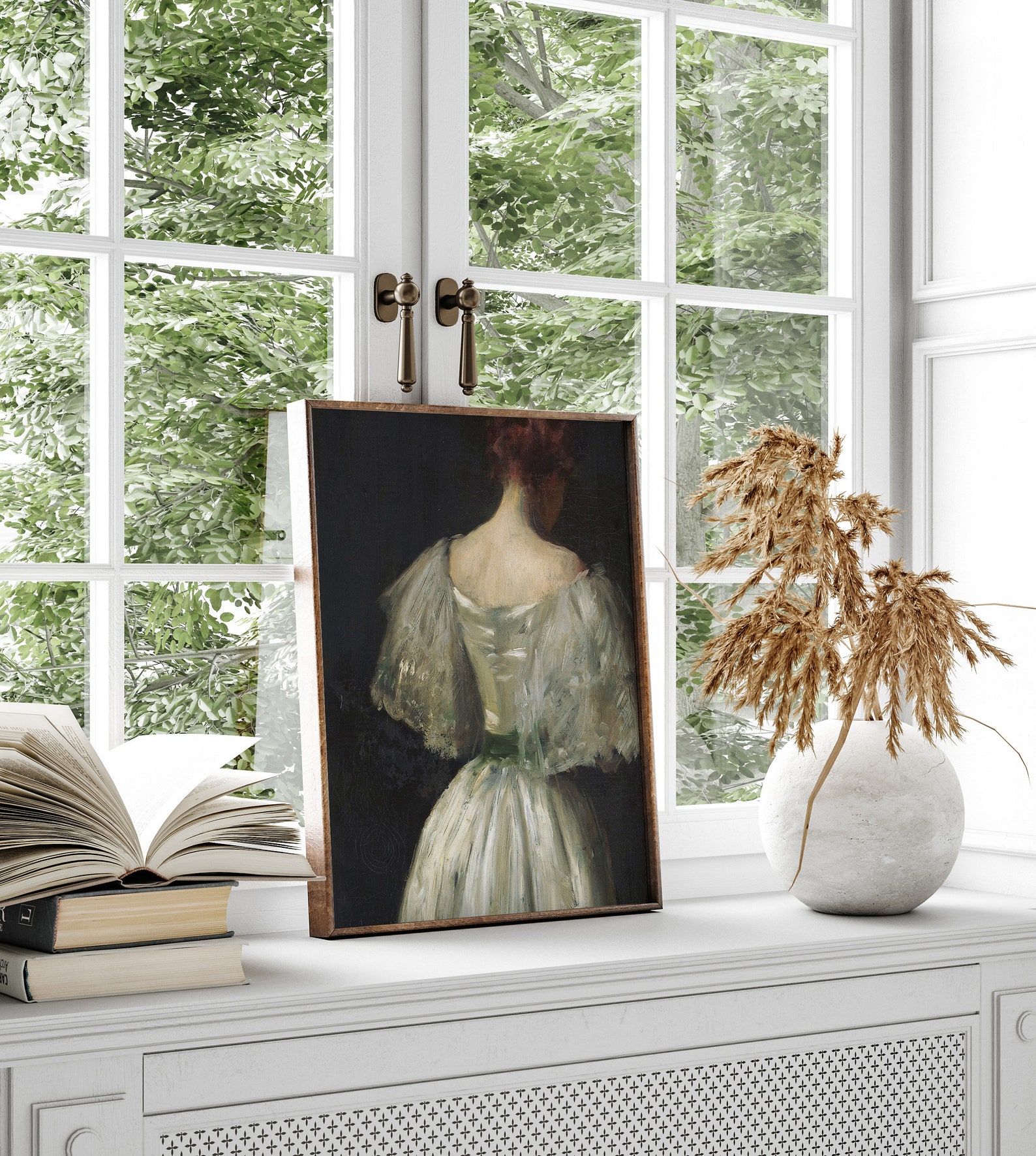 Vintage Victorian Woman Portrait | Moody Dark Toned Vintage Art ...
