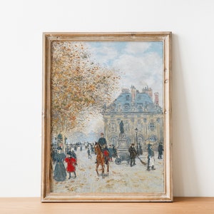French Paris Antique Cityscape Painting | Vintage French Inspired Wall Art | DIGITAL PRINT Wall Art