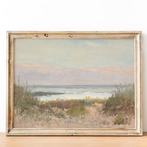 Beach Print Coastal Painting | Antique Sea Painting | Vintage Ocean Waves Print | DIGITAL PRINT Wall Art