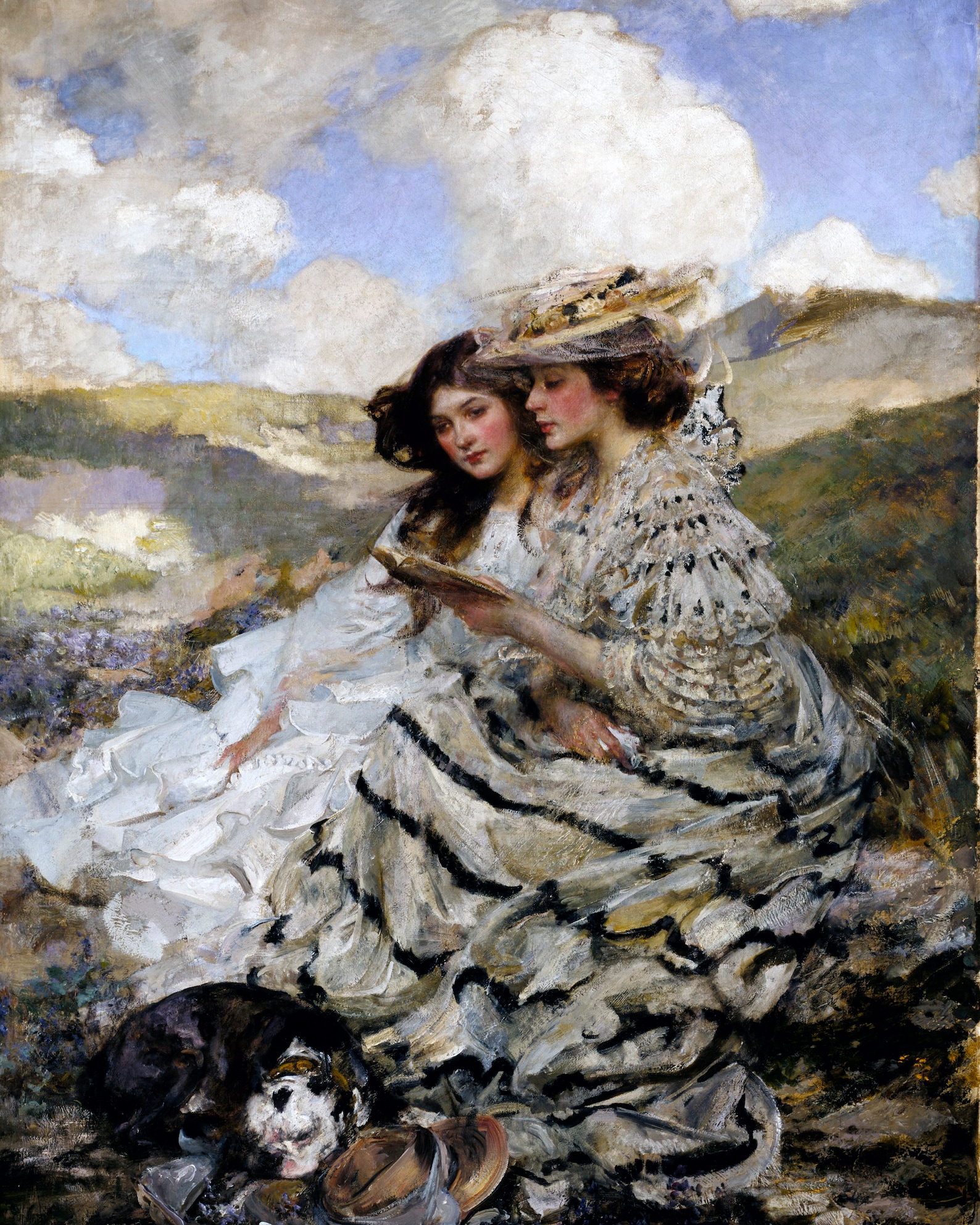 Pintura victoriana / Pintura al óleo del país francés / Arte | Etsy