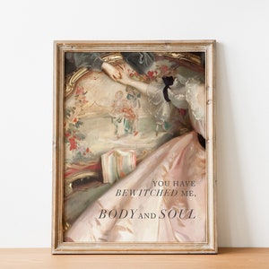 Orgullo y prejuicio Cita del libro Arte alterado, Cuerpo y alma embrujados, Jane Austen Vintage Whimsical Victorian Woman Antique Print, Imprimible