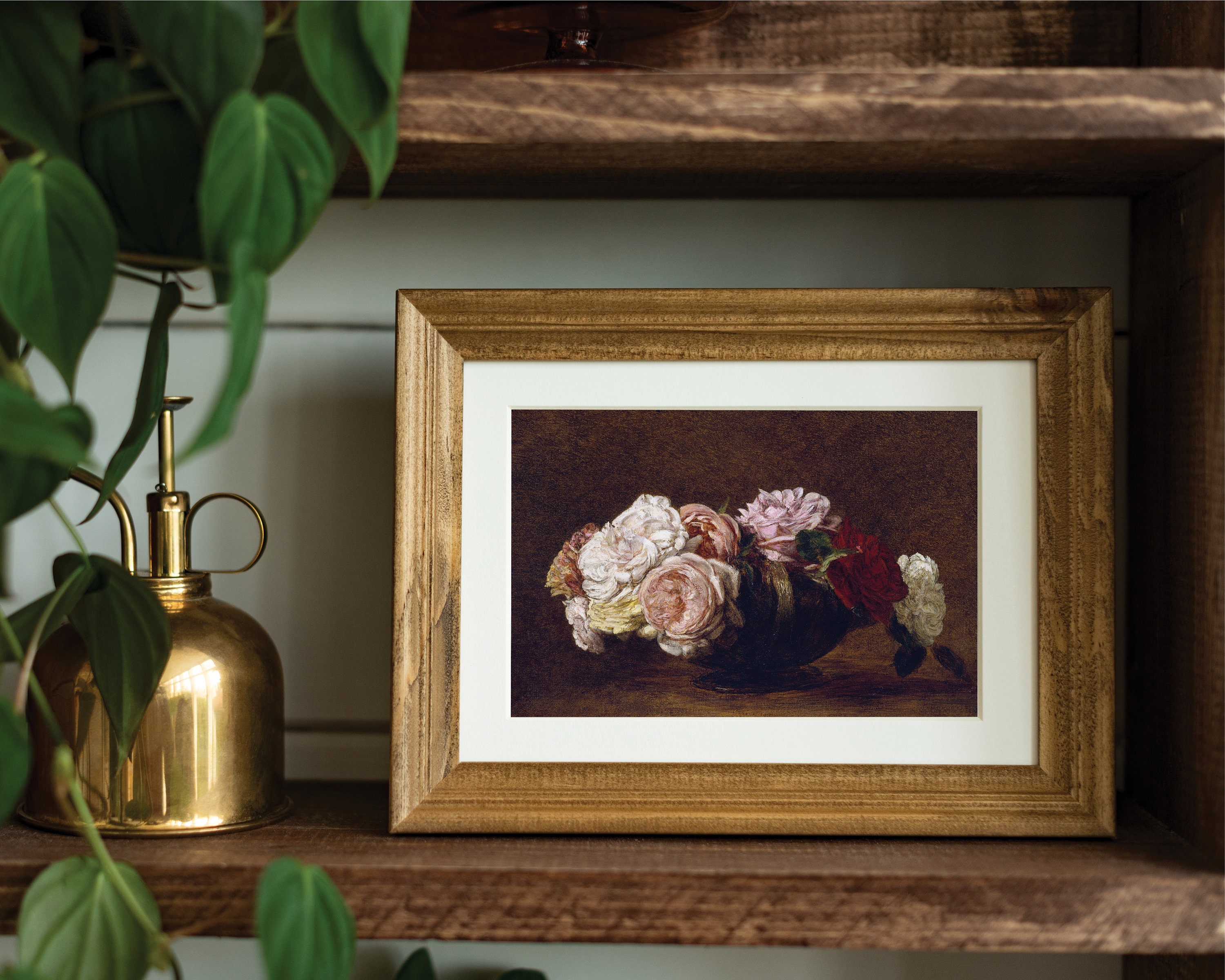 Vintage French Country Cottage Roses Flower Painting | French Antique ...