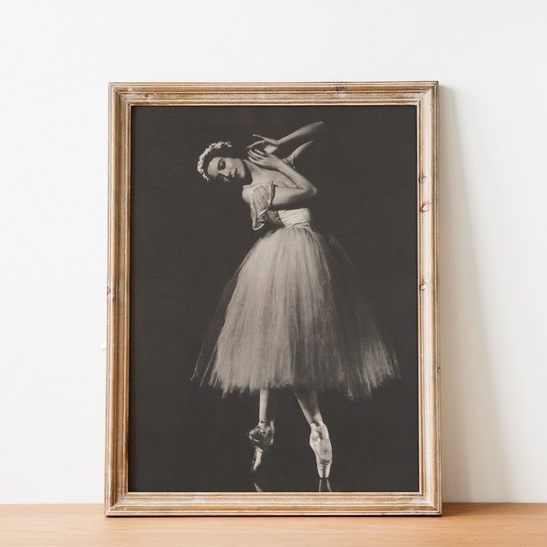 Gravure de ballet antique | vintage Black and White vintage Ballet Art | *Rare* Photographie de ballet des années 1940 | | d’art imprimable IMPRESSION NUMÉRIQUE Art mural