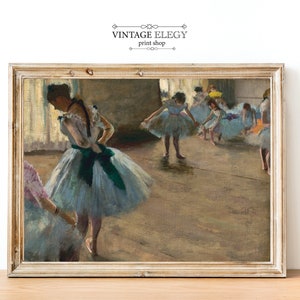 Ballet Dancers Vintage Painting | French Antique Art Print | Vintage Oil Painting | Printable Art | DIGITAL PRINT Wall Art