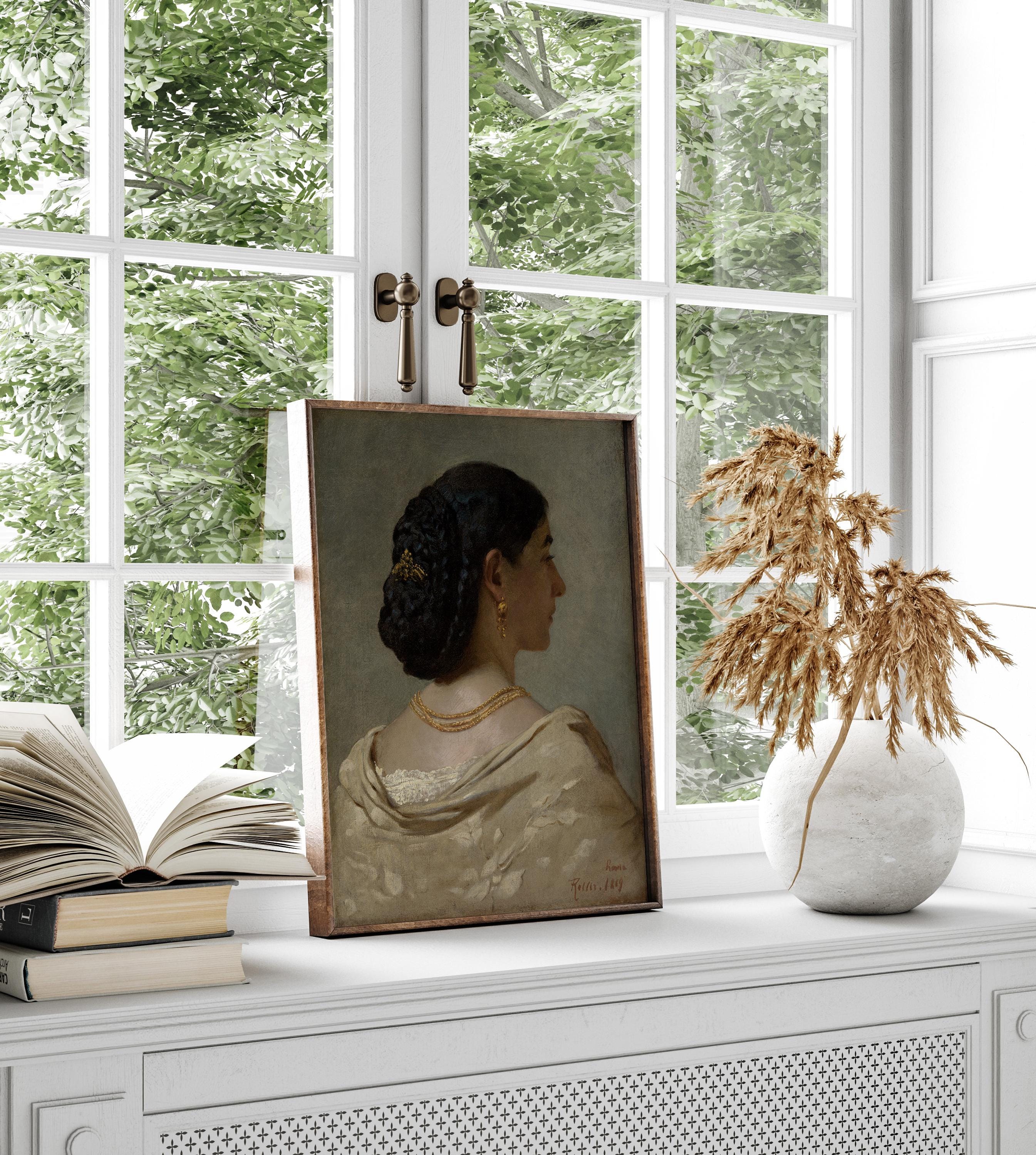 Vintage Victorian Woman Portrait Painting | French Antique | DIGITAL ...