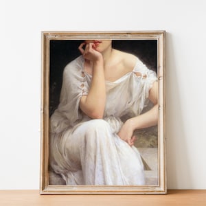 Victorian Woman Altered Antique Portrait Art | Whimsical Vintage Art | Antique Bridgerton Woman Painting | Printable DIGITAL PRINT Wall Art