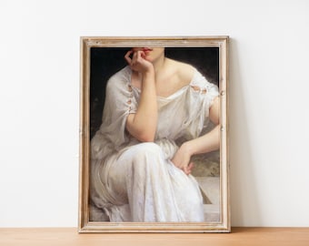 Donna vittoriana alterata Antique Portrait Art / Stravagante Arte Vintage / Antique Bridgerton Donna Pittura / Stampa digitale stampabile Arte murale