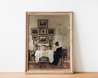 Vintage Victorian Woman Portrait | Antique Woman Painting | DIGITAL PRINT Wall Art