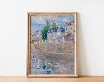 French Paris Antique Cityscape Painting | Vintage French Inspired Wall Art | DIGITAL PRINT Wall Art