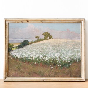 Vintage French Country Cottage Wildflower Landscape Painting Garden Meadow | French Antique Farmhouse Flower Art | DIGITAL PRINT Wall Art